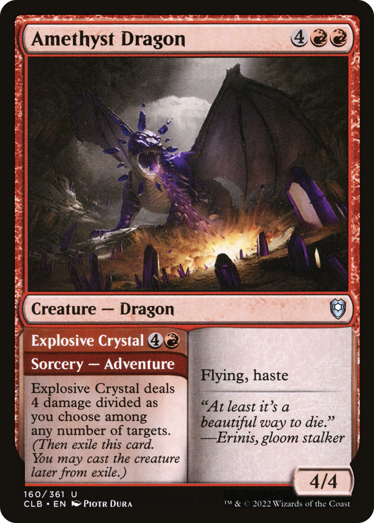 Amethyst Dragon // Explosive Crystal [Commander Legends: Battle for Baldur's Gate] Foil