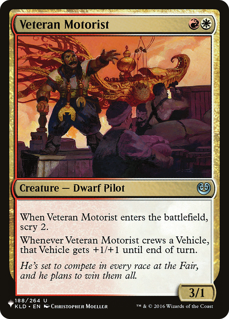 Veteran Motorist |  (KLD-188) [The List]