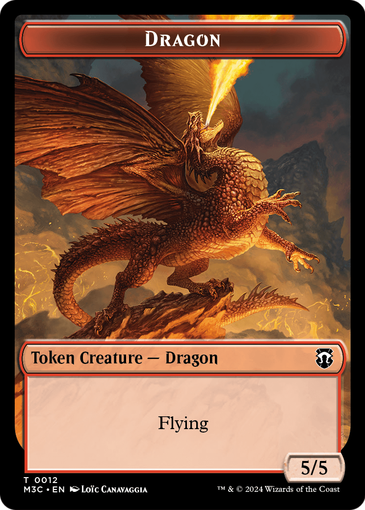 Dragon (TM3C-012) - Modern Horizons 3 Commander Tokens Foil