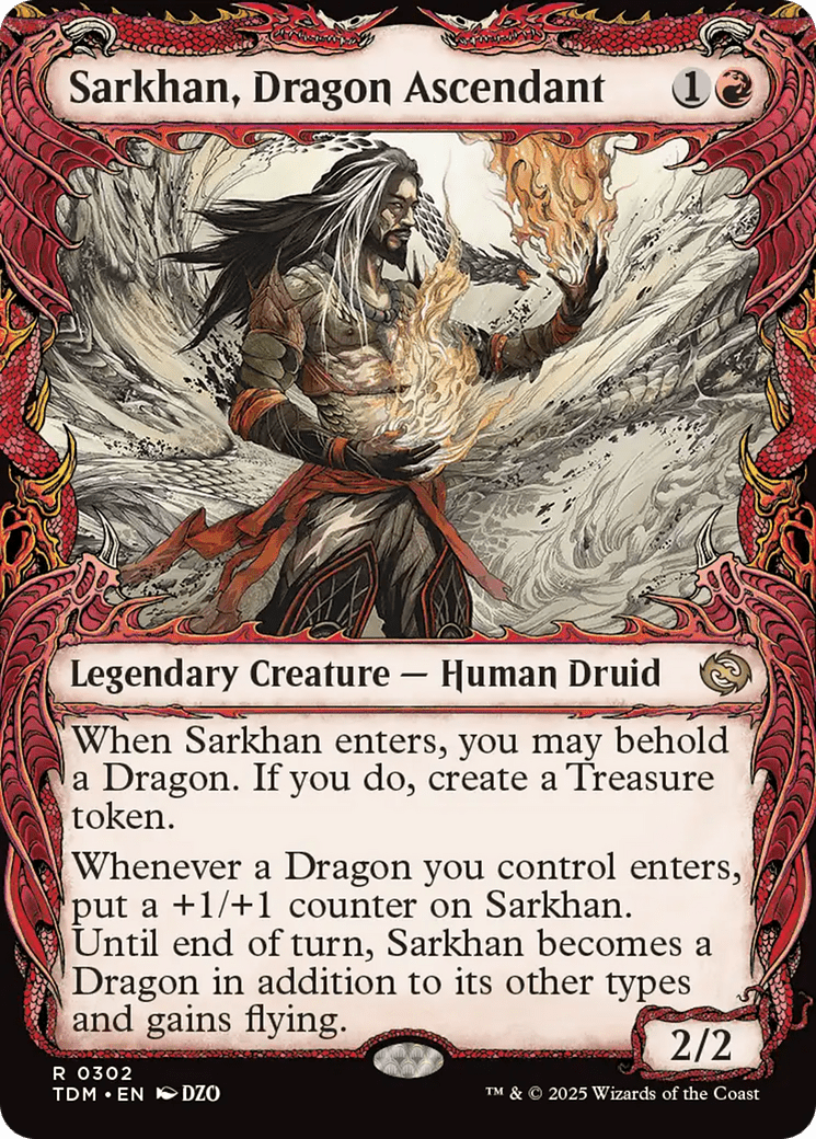 Sarkhan, Dragon Ascendant (0302) (Showcase) (302) [Tarkir: Dragonstorm]  Foil