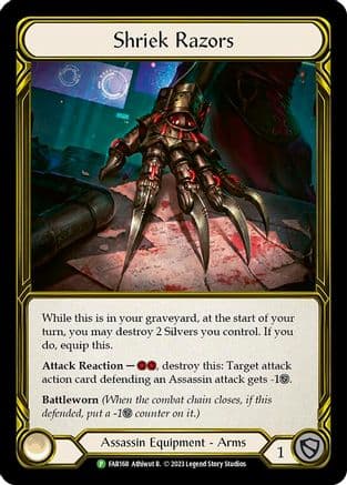 Shriek Razors - FAB168 (FAB168) - Flesh and Blood: Promo Cards