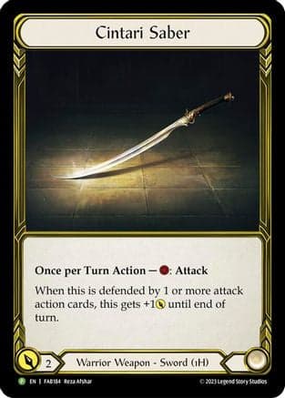 Cintari Saber - FAB184 (FAB184) - Flesh and Blood: Promo Cards