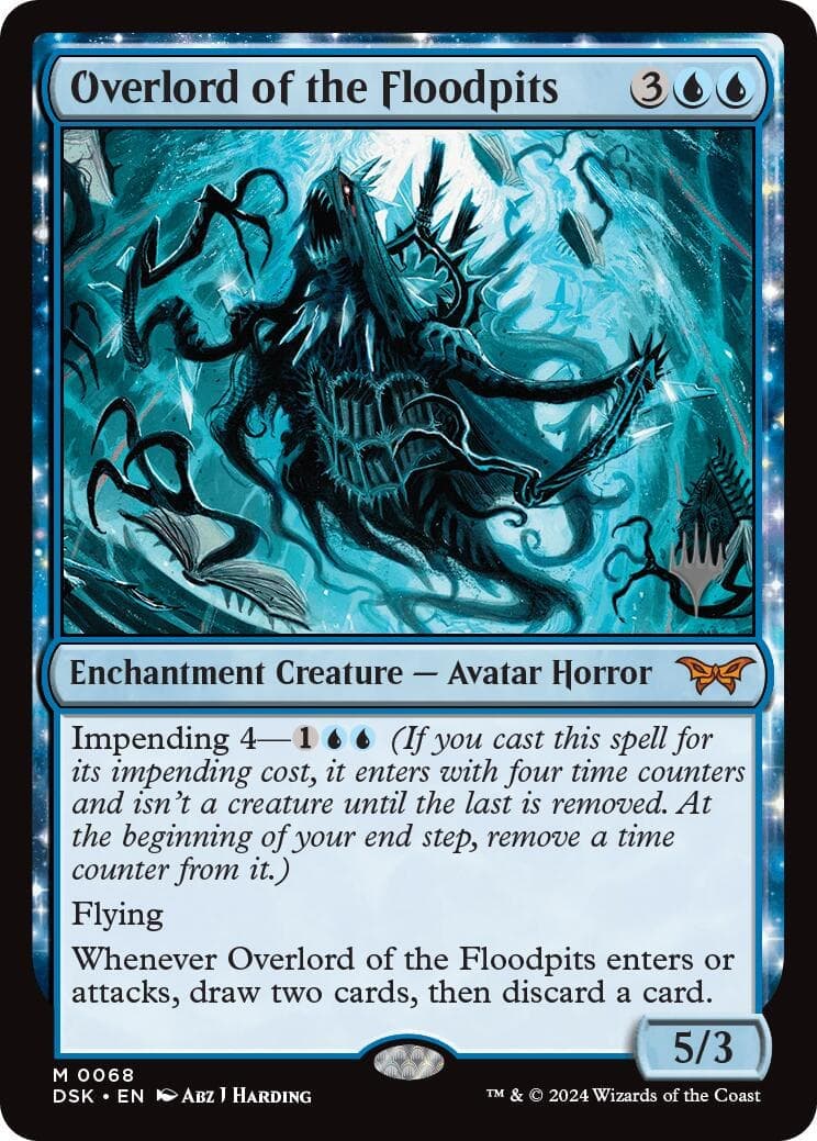 Overlord of the Floodpits [Duskmourn: House of Horror Promos] Foil