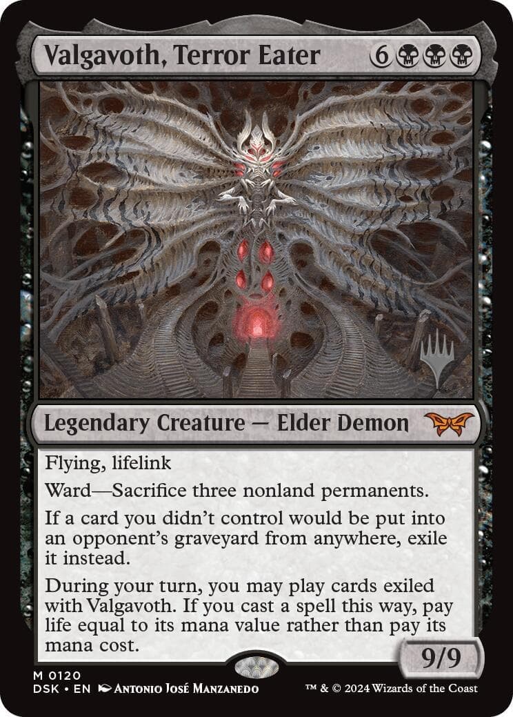 Valgavoth, Terror Eater [Duskmourn: House of Horror Promos] Foil
