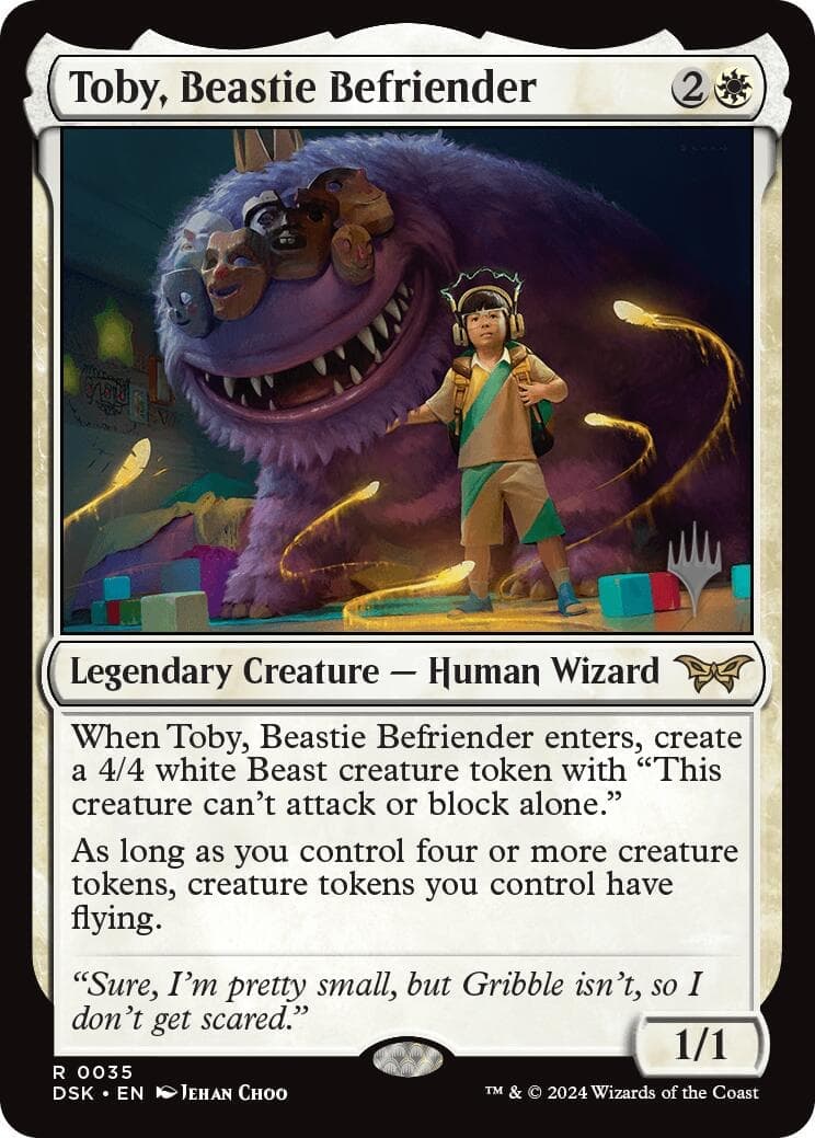 Toby, Beastie Befriender [Duskmourn: House of Horror Promos] Foil