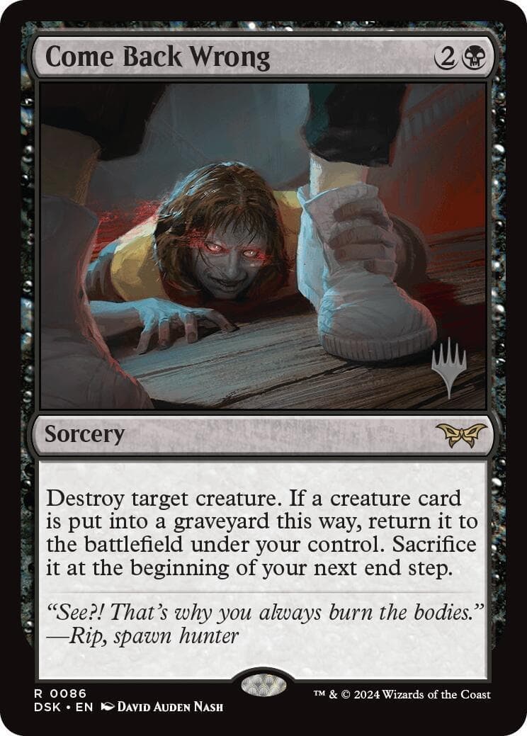Come Back Wrong (0086) [Duskmourn: House of Horror Promos] Foil