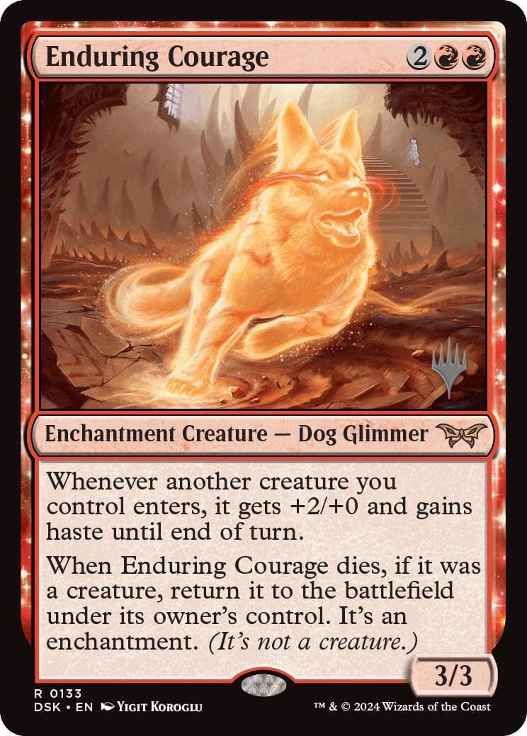 Enduring Courage [Duskmourn: House of Horror Promos] Foil