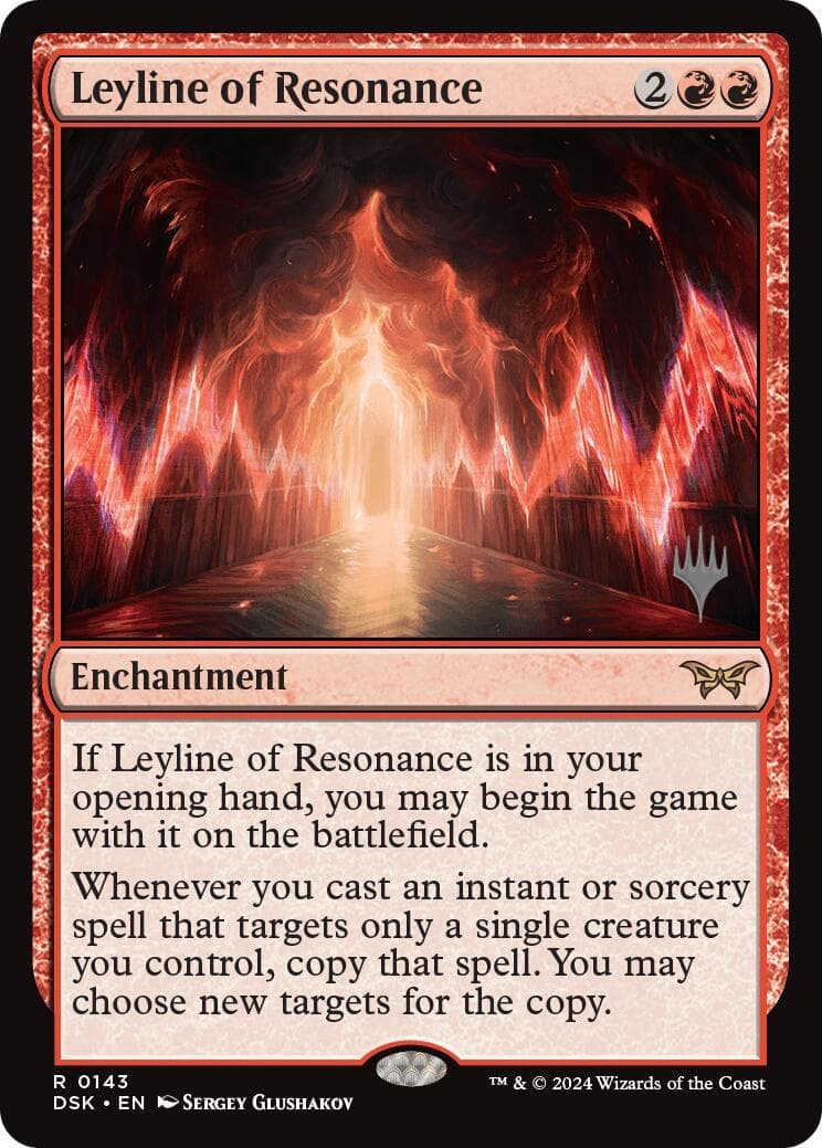Leyline of Resonance [Duskmourn: House of Horror Promos] Foil