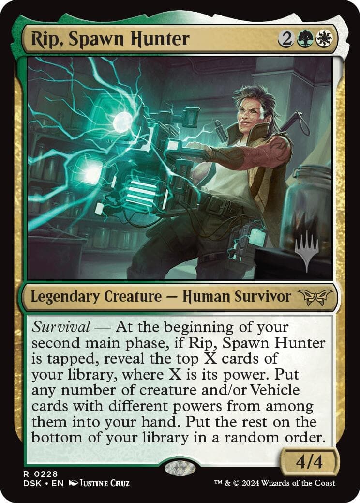 Rip, Spawn Hunter [Duskmourn: House of Horror Promos] Foil
