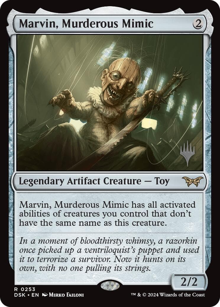 Marvin, Murderous Mimic [Duskmourn: House of Horror Promos] Foil