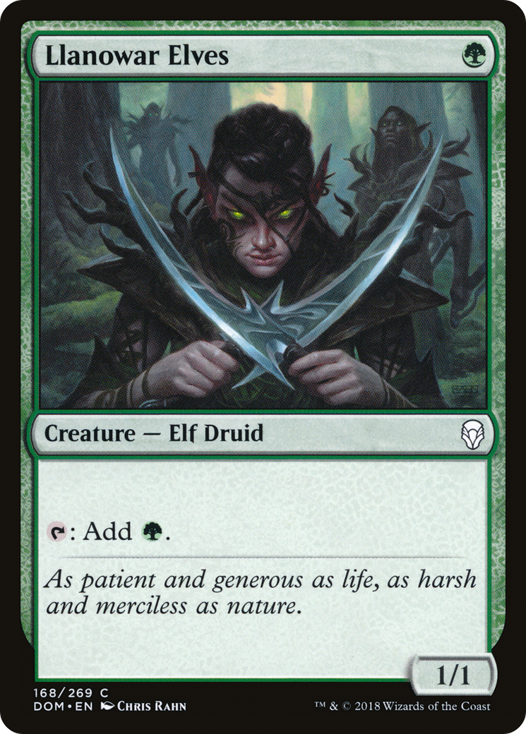 Llanowar Elves [Dominaria] Foil