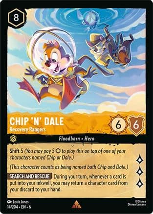 Chip 'n' Dale - Recovery Rangers (14/204) [Azurite Sea] Cold Foil