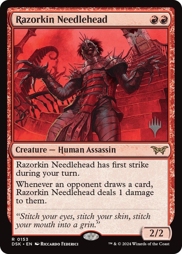 Razorkin Needlehead [Duskmourn: House of Horror Promos] Foil