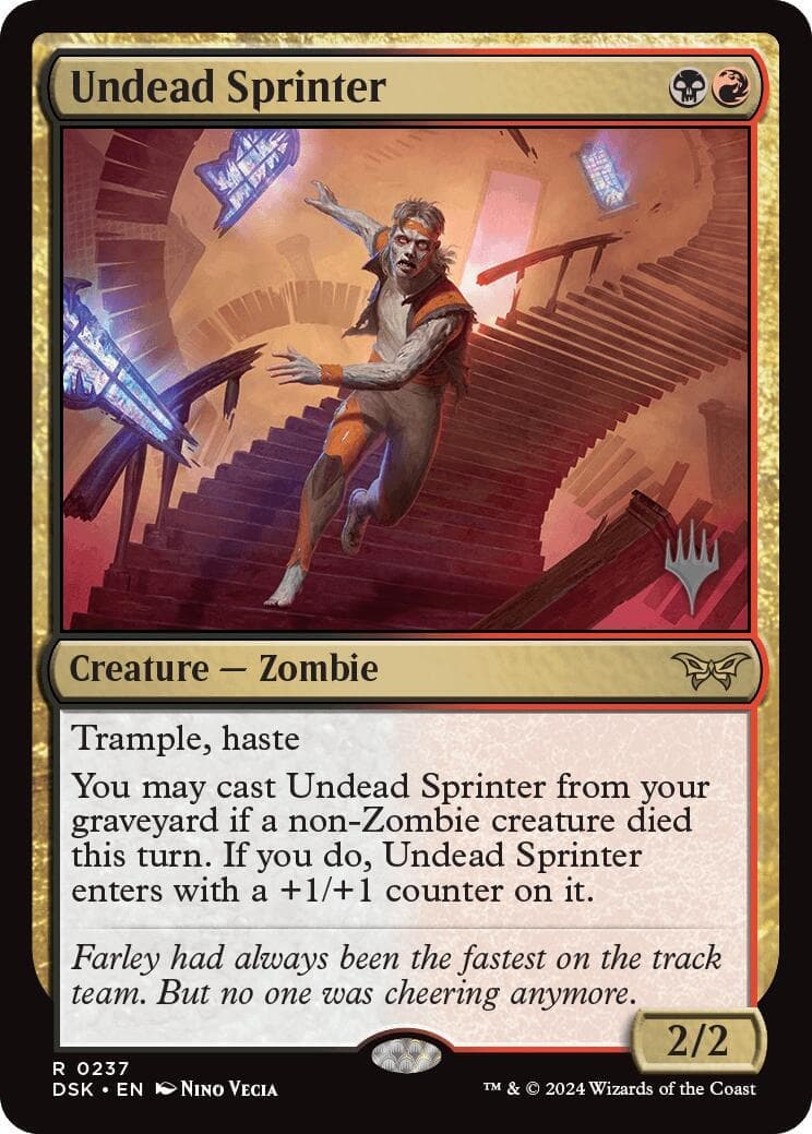 Undead Sprinter [Duskmourn: House of Horror Promos] Foil