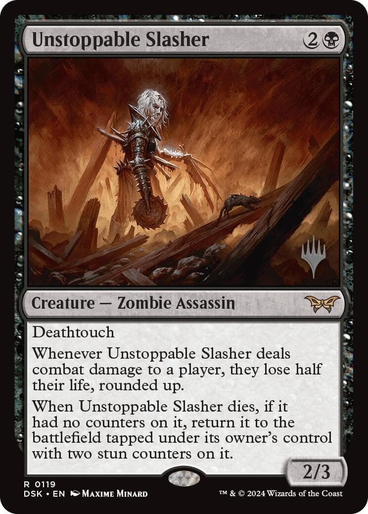 Unstoppable Slasher (0119) [Duskmourn: House of Horror Promos] Foil