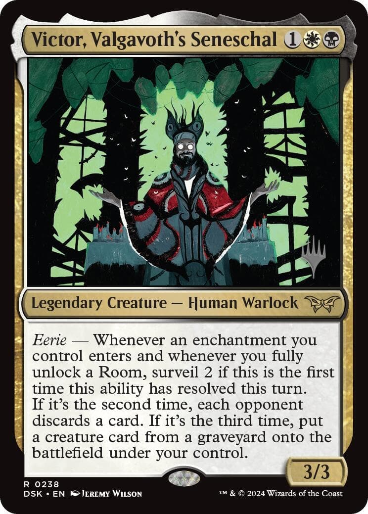 Victor, Valgavoth's Seneschal [Duskmourn: House of Horror Promos] Foil