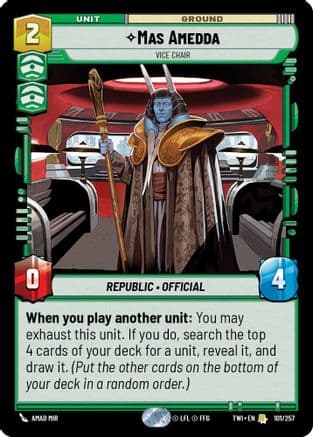 Mas Amedda - Vice Chair | Foil (101/257)  [Twilight of the Republic]