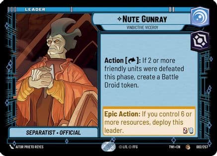 Nute Gunray - Vindictive Viceroy |  (002/257)  [Twilight of the Republic]
