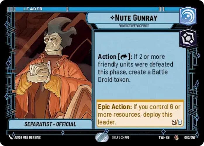 Nute Gunray - Vindictive Viceroy |  (002/257)  [Twilight of the Republic]