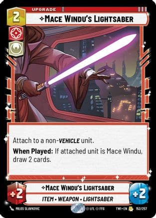 Mace Windu's Lightsaber | Foil (152/257)  [Twilight of the Republic]
