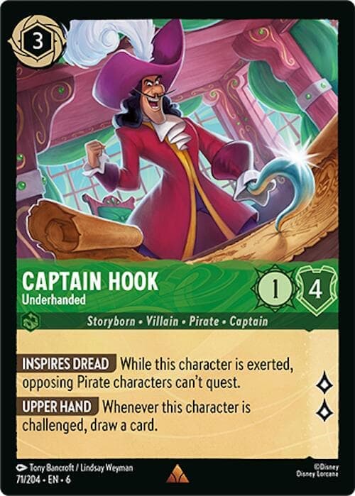 Captain Hook - Underhanded (71/204) [Azurite Sea] Cold Foil