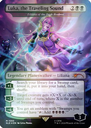 Luka, the Traveling Sound - Liliana of the Dark Realms (Rainbow Foil) (1593) [Secret Lair Drop Series]  Foil