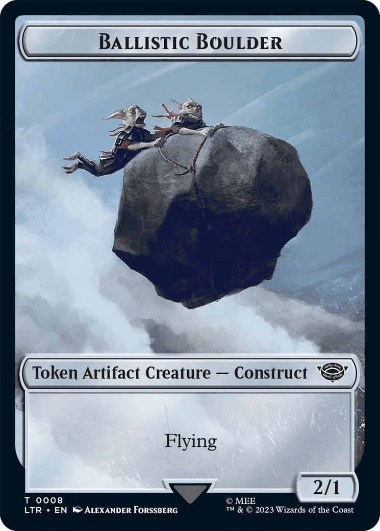 Ballistic Boulder // Food Token (10) Double-Sided Token [The Lord of the Rings: Tales of Middle-Earth Tokens] Foil