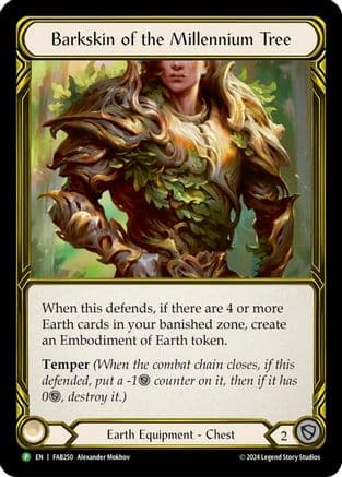 Barkskin of the Millennium Tree (Golden) - FAB250 (FAB250) - Flesh and Blood: Promo Cards