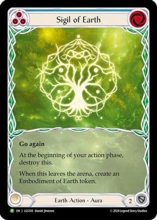 Sigil of Earth (Extended Art) - LGS310 (LGS310) - Flesh and Blood: Promo Cards