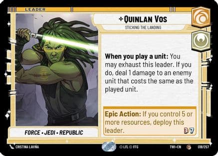 Quinlan Vos - Sticking the Landing |  (018/257)  [Twilight of the Republic]
