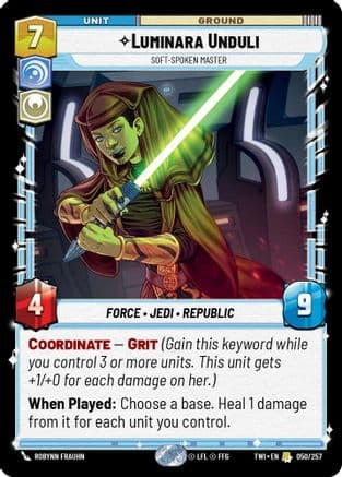 Luminara Unduli - Soft-Spoken Master |  (050/257)  [Twilight of the Republic]