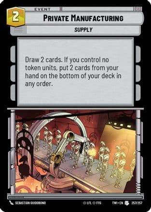 Private Manufacturing |  (257/257)  [Twilight of the Republic]