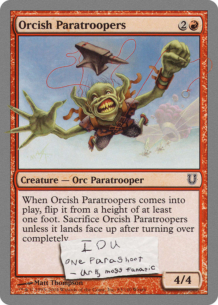 Orcish Paratroopers [Unhinged] Foil