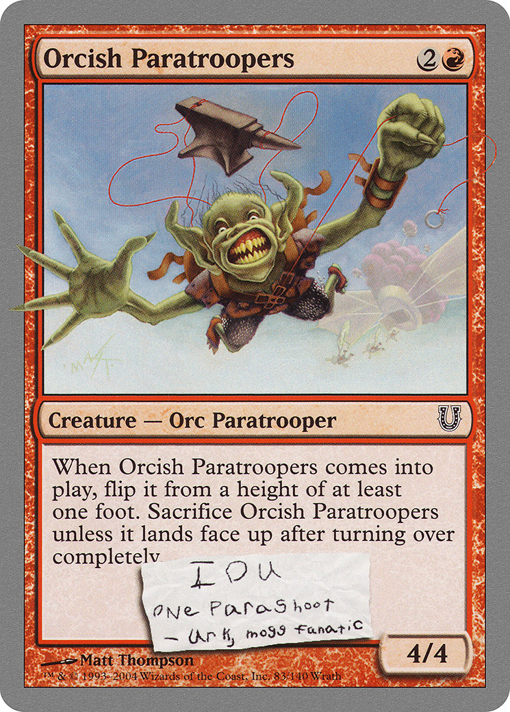 Orcish Paratroopers [Unhinged] Foil