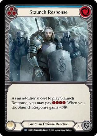 Staunch Response (Blue) (1HB023) - Historic Pack 1 Blitz Deck: Bravo