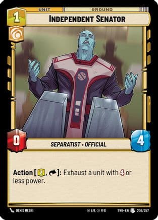 Independent Senator | Foil (206/257)  [Twilight of the Republic]