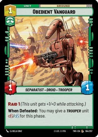 Obedient Vanguard | Foil (104/257)  [Twilight of the Republic]