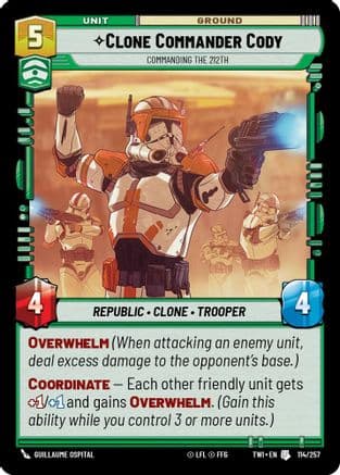 Clone Commander Cody - Commanding the 212th | Foil (114/257)  [Twilight of the Republic]