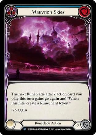 Mauvrion Skies (Blue) (1HV024) - Historic Pack 1 Blitz Deck: Viserai