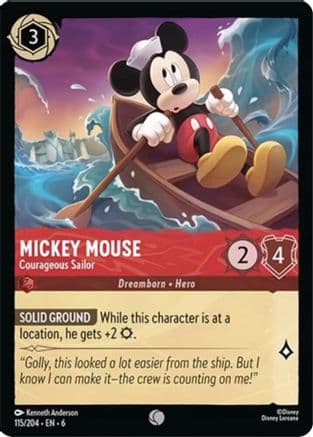 Mickey Mouse - Courageous Sailor (115/204) - Azurite Sea