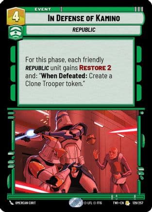 In Defense of Kamino | Foil (129/257)  [Twilight of the Republic]