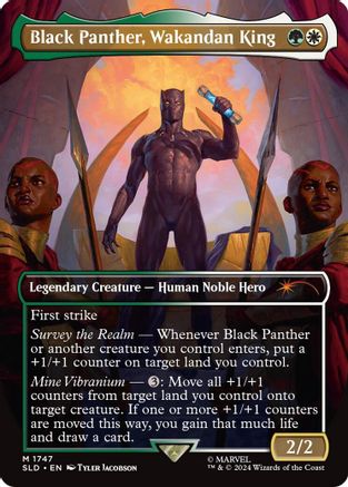 Black Panther, Wakandan King (Rainbow Foil) (1747) [Secret Lair Drop Series]  Foil