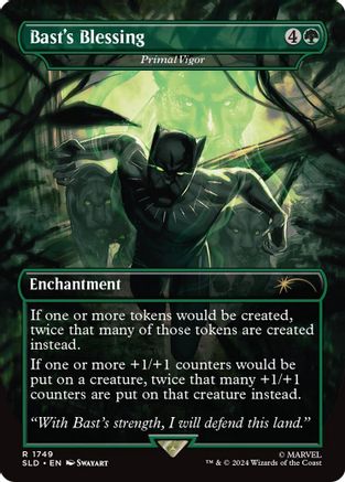 Bast's Blessing - Primal Vigor (Rainbow Foil) (1749) [Secret Lair Drop Series]  Foil