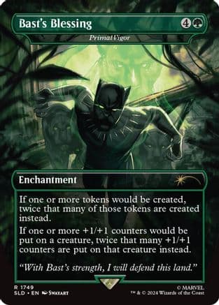 Bast's Blessing - Primal Vigor (Rainbow Foil) (1749) [Secret Lair Drop Series]  Foil