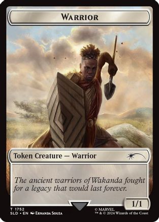 Warrior Token (Rainbow Foil) (1752) [Secret Lair Drop Series]  Foil