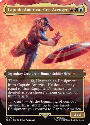Captain America, First Avenger (Rainbow Foil) (1726) [Secret Lair Drop Series]  Foil