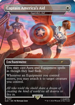 Captain America's Aid - Sigarda's Aid (Rainbow Foil) (1727) [Secret Lair Drop Series]  Foil