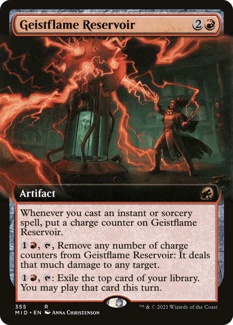 Geistflame Reservoir (Extended Art) [Innistrad: Midnight Hunt] Foil