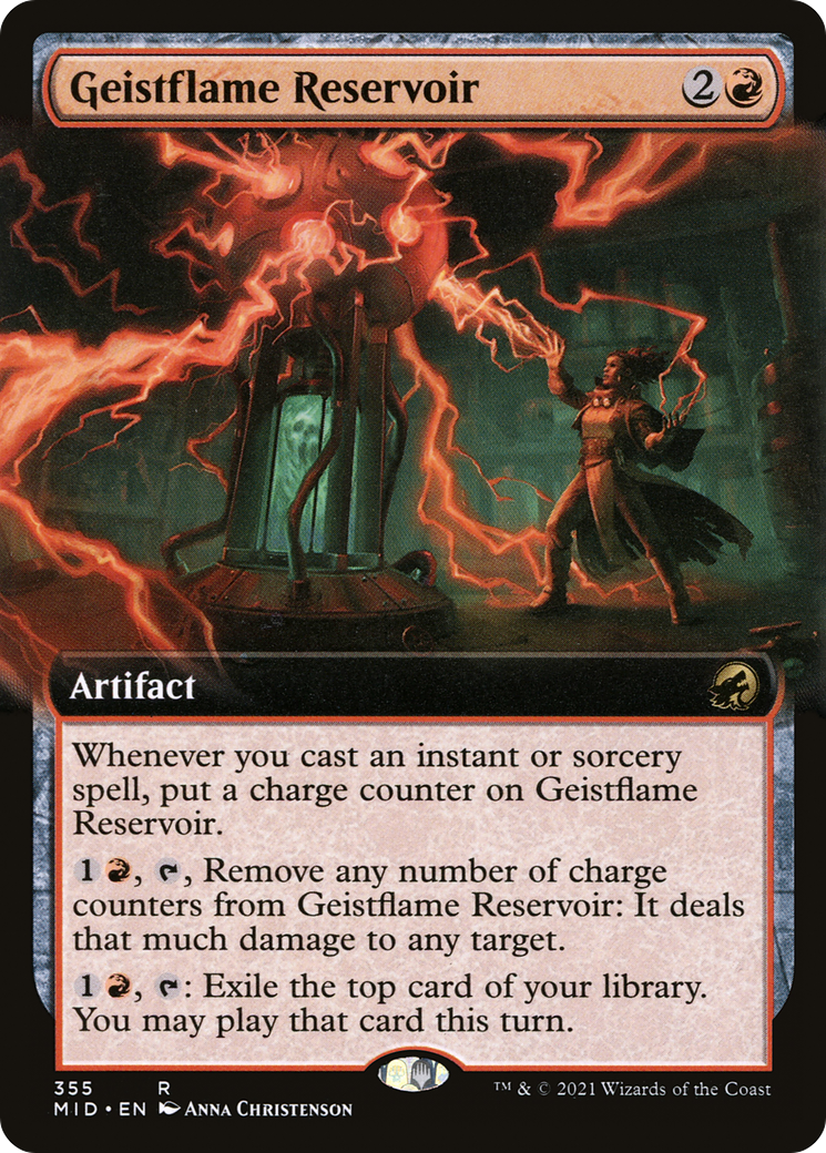 Geistflame Reservoir (Extended Art) [Innistrad: Midnight Hunt] Foil