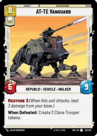 AT-TE Vanguard | Foil (247/257)  [Twilight of the Republic]